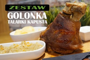 Golonko w zestawie z talarkami i kapustą